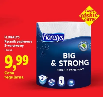 Ręcznik papierowy 3-warstwowy Floralys promocja w Lidl