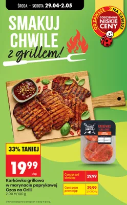 Karkówka grillowa w marynacie paprykowej Czas na Grill promocja w Biedronka