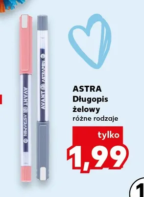 Długopis żelowy Astra promocja w Kaufland