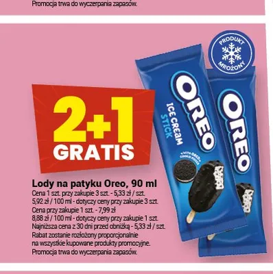 Lody na patyku Oreo promocja w Twój Market