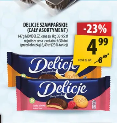 Ciastka Delicje Szampańskie morelowe promocja w Arhelan