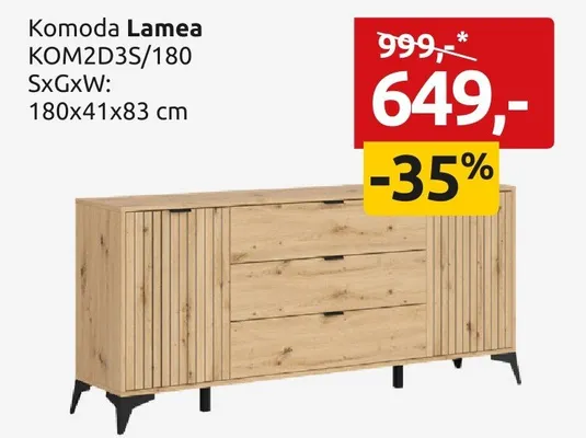 Komoda Lamea KOM2D3S/180 promocja w Black Red White