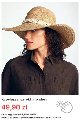 Kapelusz z szerokim rondem promocja w Medicine