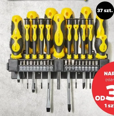 Zestaw wkrętaków Techliner 37 szt. promocja w Netto