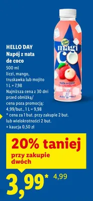 Napój z nata de coco promocja w Lidl