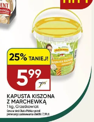 Kapusta kiszona z marchewką Grześkowiak promocja w Chata Polska