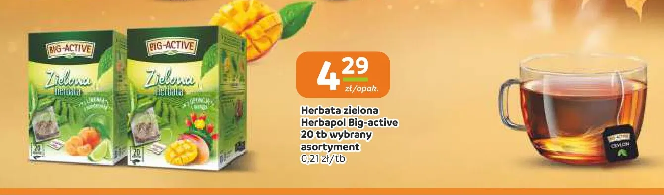 Herbata zielona Herbapol Big-Active promocja w Społem Częstochowa