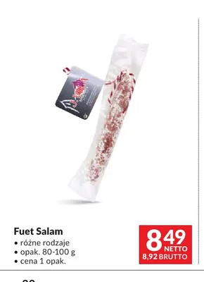 Kiełbasa fuet Salam promocja w Makro