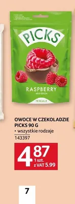 Owoce w czekoladzie Picks Pergale Raspberry promocja w Selgros