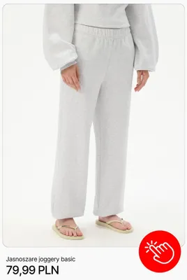 Jasnoszare joggery basic Cropp promocja w Cropp