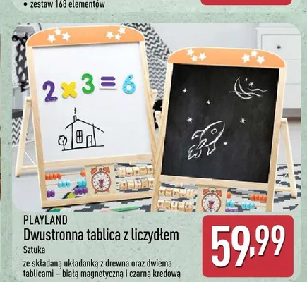 Dwustronna tablica z liczydłem PLAYLAND promocja w Aldi