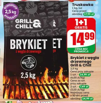 Brykiet z węgla drzewnego promocja w Dino