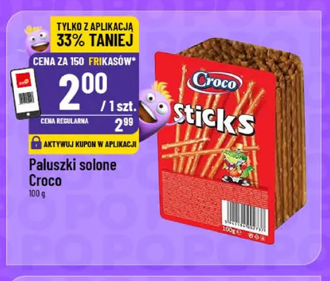 Paluszki solone Croco promocja w POLOmarket