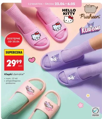 Klapki damskie promocja w Biedronka