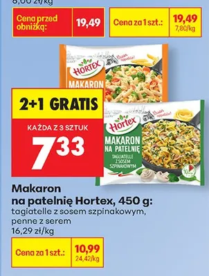 Makaron na patelnie tagliatelle z sosem szpinakowym promocja w Biedronka