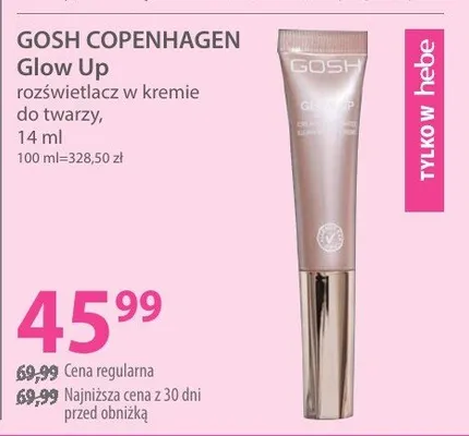 Glow Up rozświetlacz w kremie do twarzy promocja w Hebe
