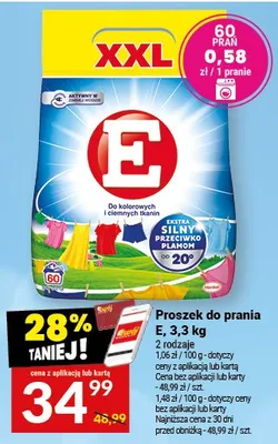 Proszek do prania E, 3,3 kg promocja w Twój Market