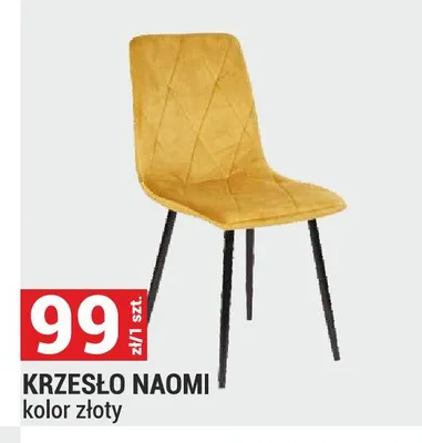 Krzesło Naomi kolor złoty promocja w Merkury Market