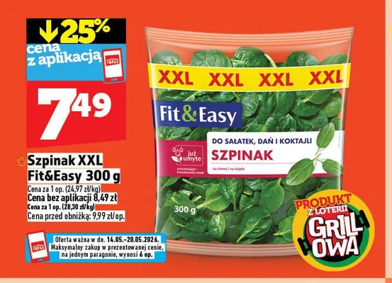 Szpinak XXL Fit&Easy promocja w TOPAZ