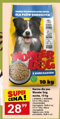 Karma dla psa Wonder Dog sucha z wołowiną promocja w Twój Market