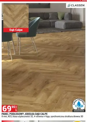 Panel podłogowy jodełka Dąb Calpe Classen promocja w Merkury Market