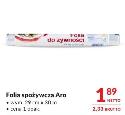 Folia spożywcza Aro promocja w Makro