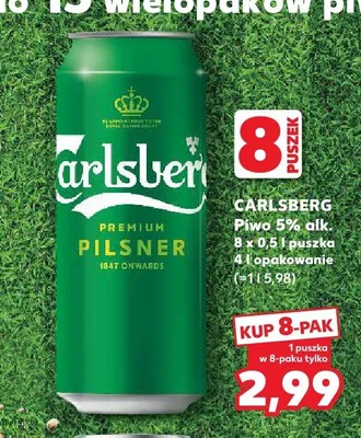 Piwo Carlsberg Premium Pilsner 8-pak 500 ml promocja w Kaufland