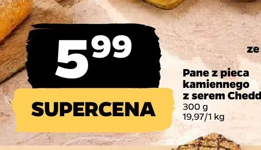 Pane z pieca kamiennego z serem Cheddar promocja w Netto