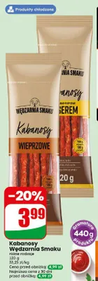 Kabanosy z serem Wędzarnia Smaku promocja w Dino