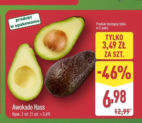 Awokado Hass 2-pak promocja w Aldi