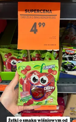 Żelki Candi o smaku wiśniowym promocja w Biedronka
