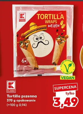 Tortilla pszenna K-Classic promocja w Kaufland