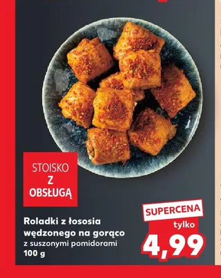 Roladki z łososia wędzonego na gorąco z suszonymi pomidorami promocja w Kaufland
