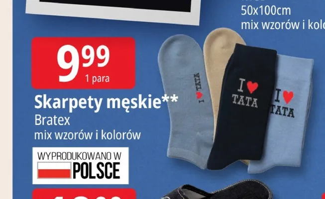 Skarpety męskie Bratex promocja w Leclerc