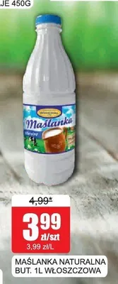 Maślanka naturalna Włoszczowa promocja w Bingo