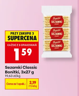 Sezamki Classic Bonitki 3-pak promocja w Biedronka