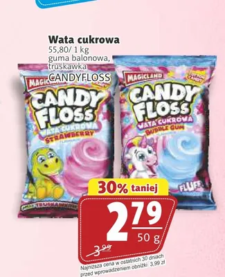 Wata cukrowa truskawkowa Magicland promocja w Prim Market