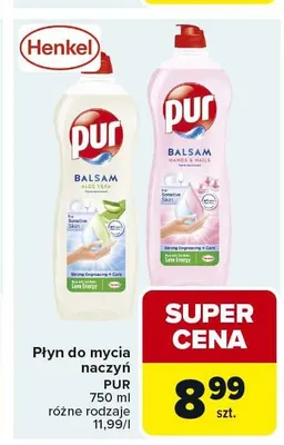 Płyn do mycia naczyń Pur Balsam Aloe Vera promocja w Carrefour Market