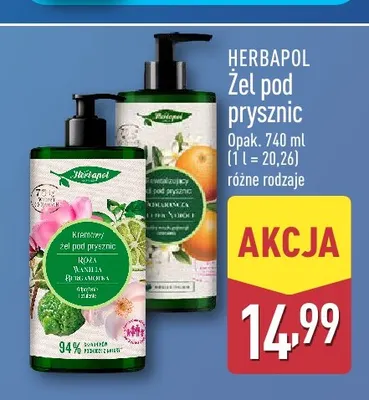 Żel pod prysznic Herbapol promocja w Aldi
