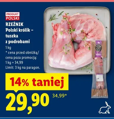 Królik tuszka z podrobami Rzeźnik polski promocja w Lidl