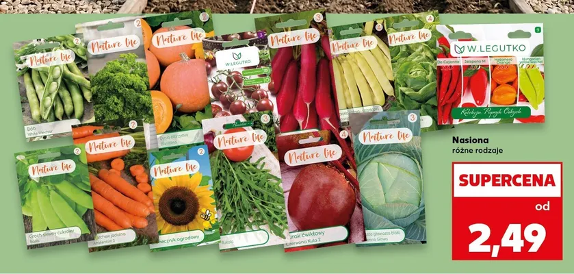 Nasiona różne rodzaje promocja w Kaufland