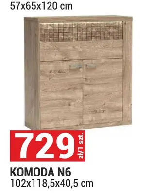Komoda N6 Natural promocja w Merkury Market