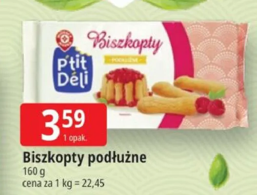 Biszkopty podłużne promocja w Leclerc