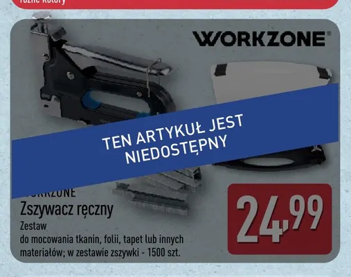 Zszywacz ręczny Workzone promocja w Aldi