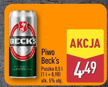 Piwo Beck's promocja w Aldi