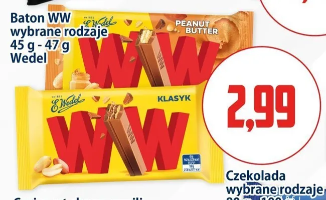 Baton WW E.Wedel Peanut Butter promocja w Kupiec