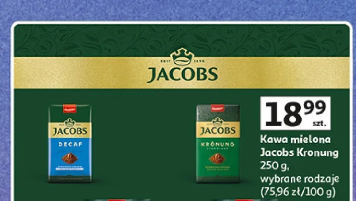 Kawa mielona Jacobs Krönung promocja w Auchan