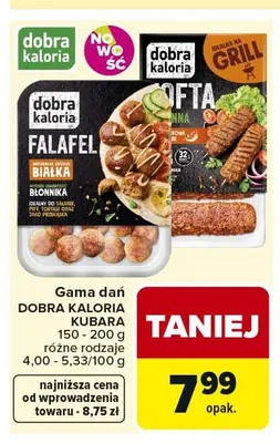 Gama dań Dobra Kaloria Kubara promocja w Carrefour