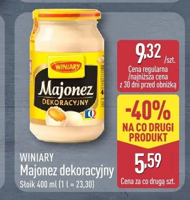 Majonez dekoracyjny Winiary promocja w Aldi