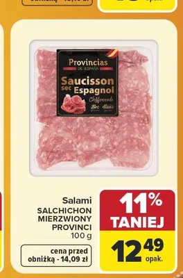 Salami Salchichon Mierzwiony Provinci promocja w Carrefour